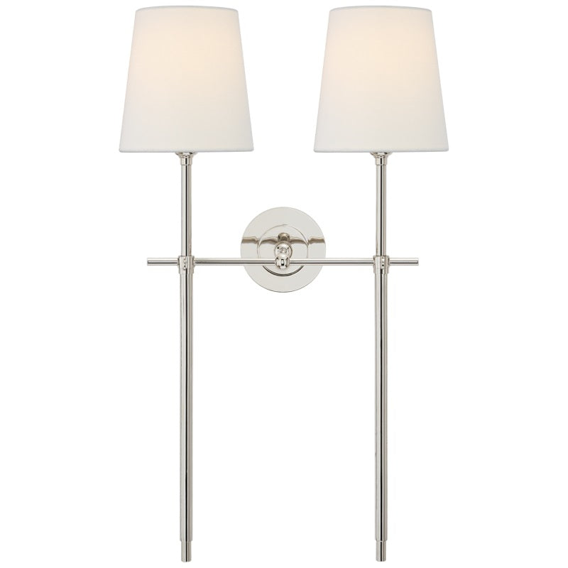 Platina Messing Stoff Wandleuchte-Letslighting