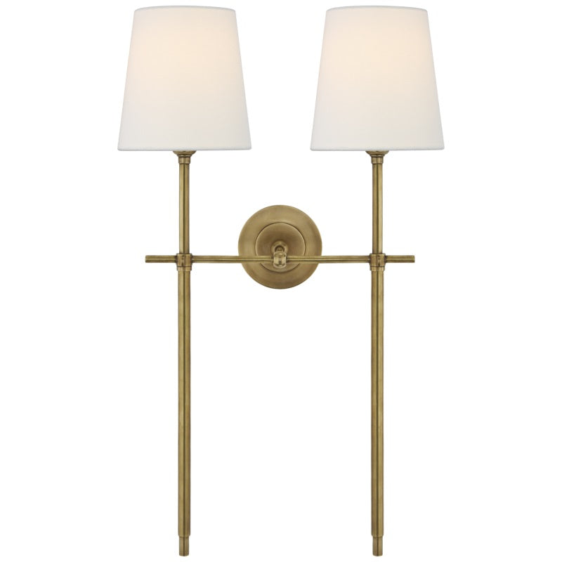 Platina Messing Stoff Wandleuchte-Letslighting