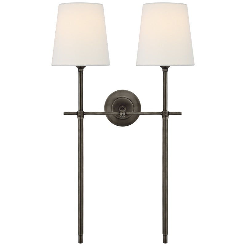 Platina Messing Stoff Wandleuchte-Letslighting