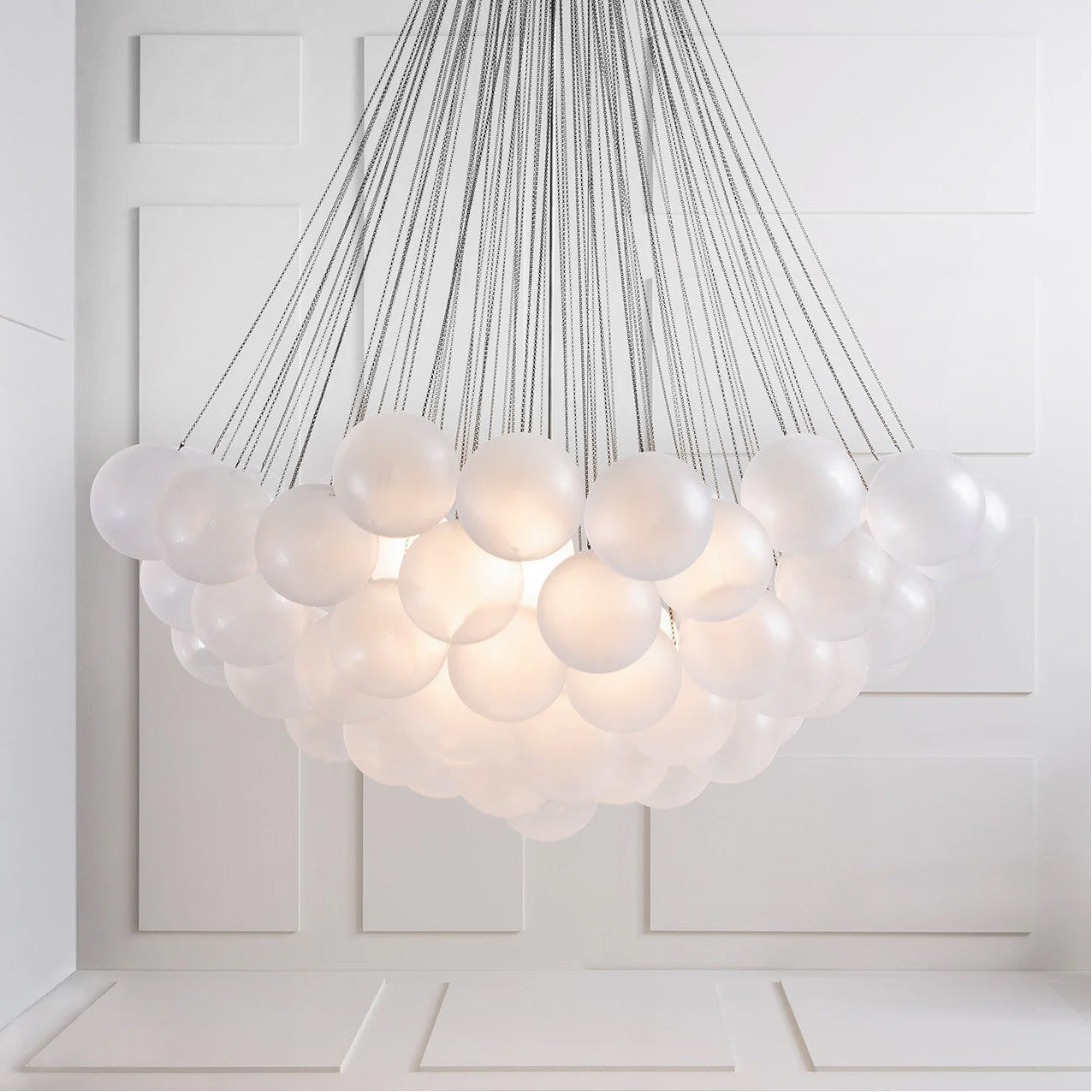 Lustra Kronleuchter Bubble Milchglas-Letslighting