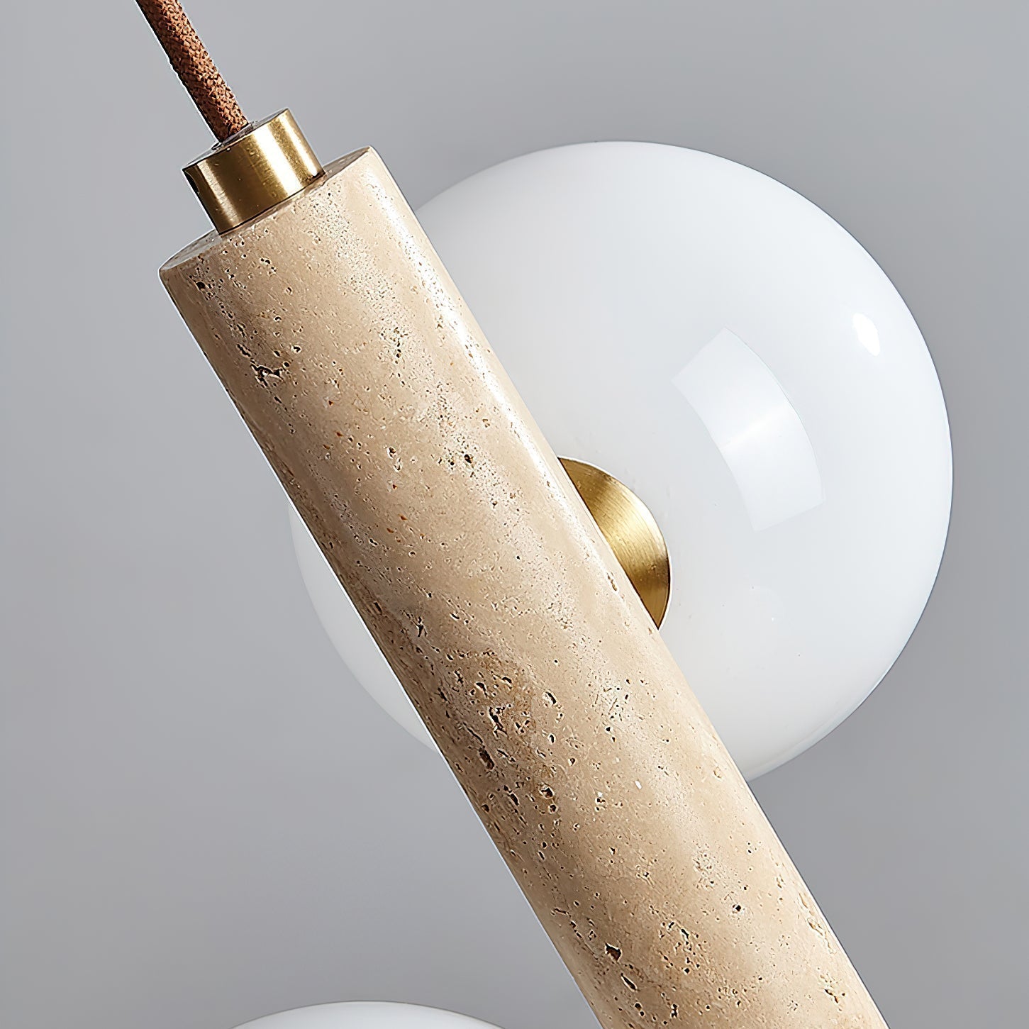 Aursorel Multi-Globe Travertine Pendant Light - Neutralighting