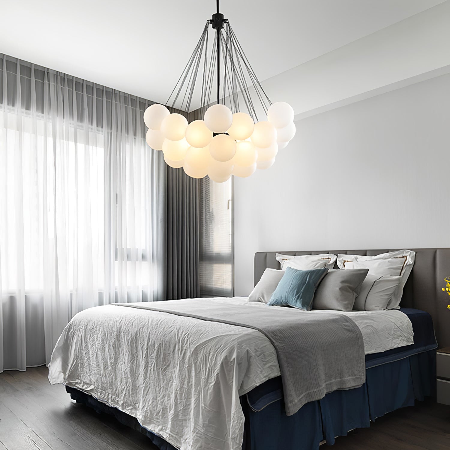 Lustra Kronleuchter Bubble Milchglas-Letslighting