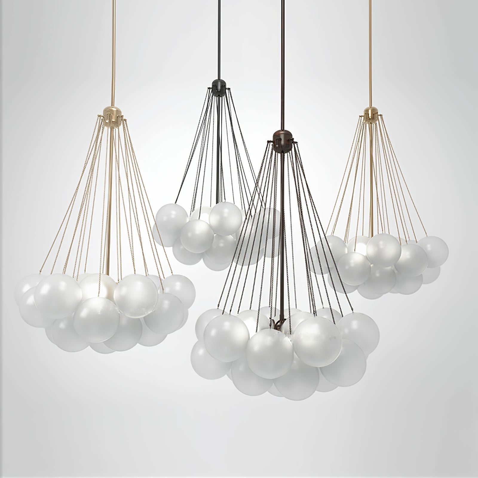 Lustra Kronleuchter Bubble Milchglas-Letslighting