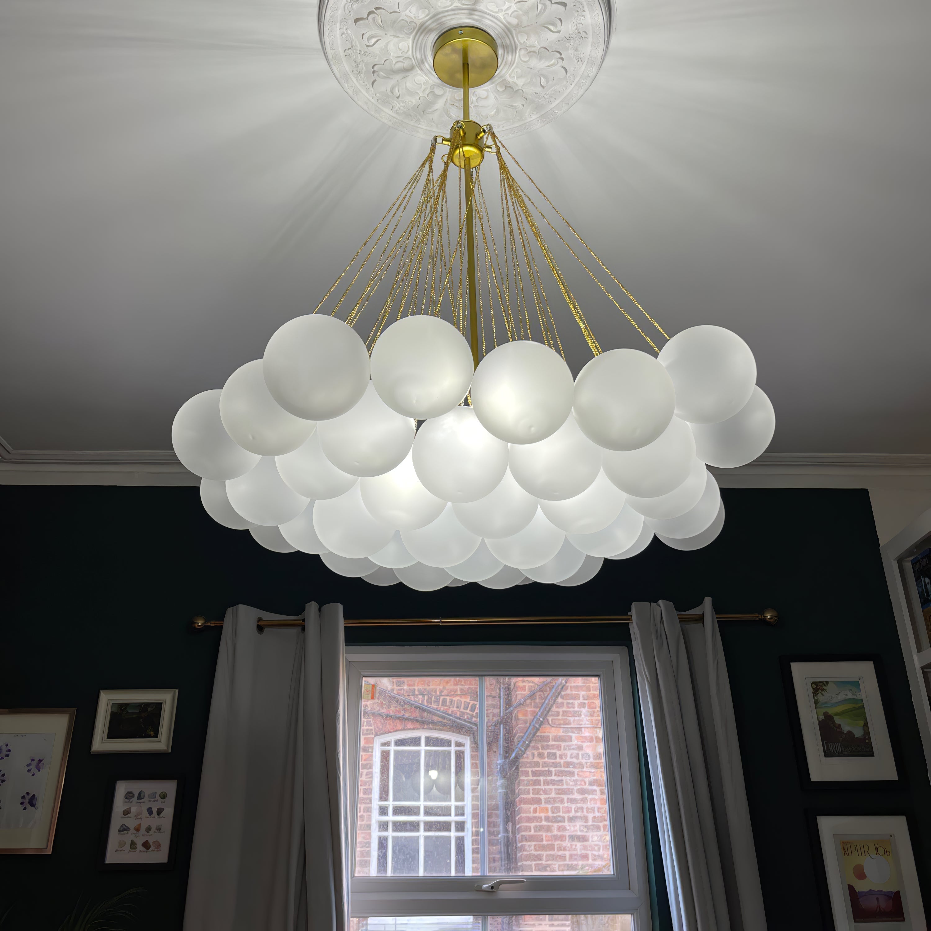 Lustra Kronleuchter Bubble Milchglas-Letslighting