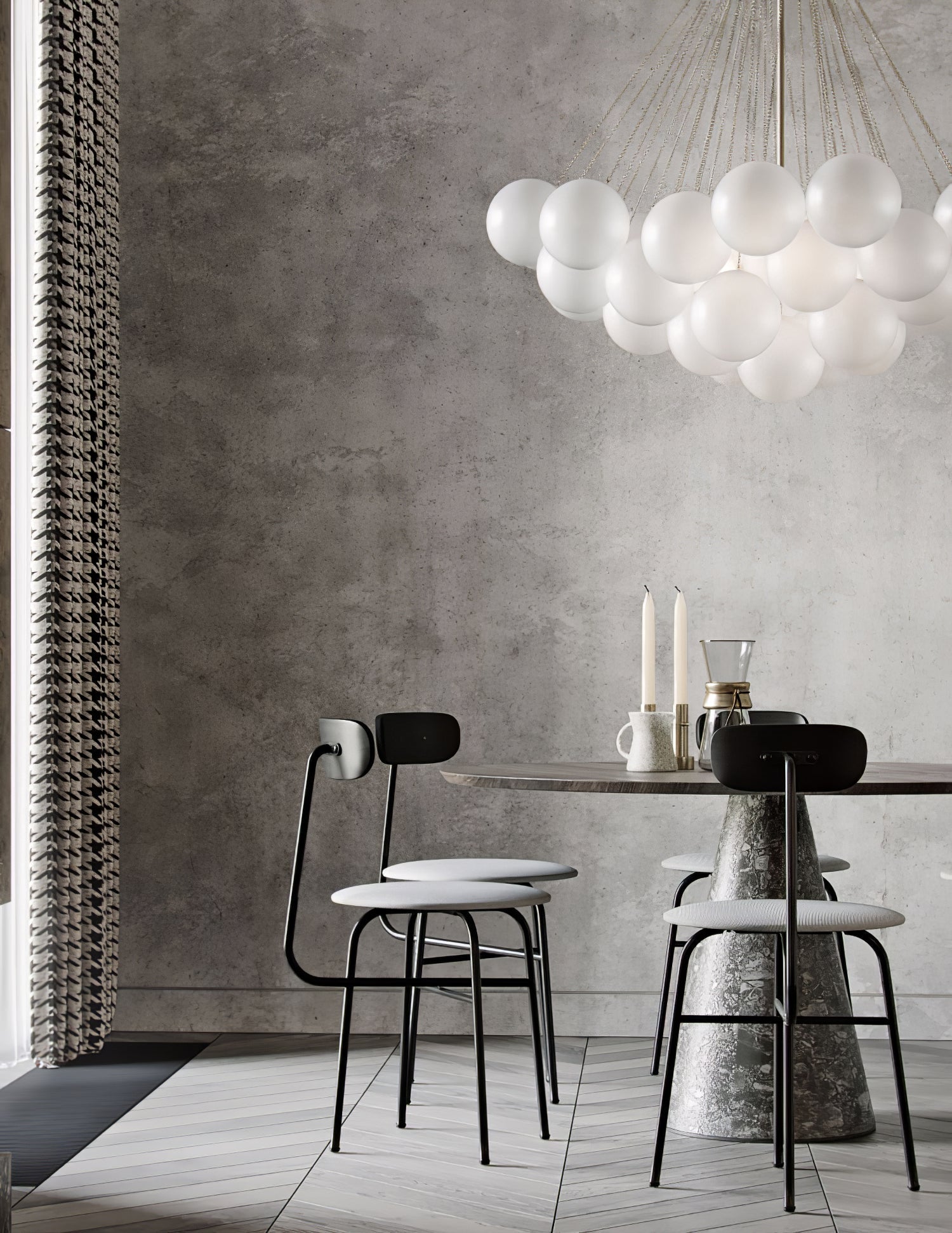 Lustra Kronleuchter Bubble Milchglas-Letslighting