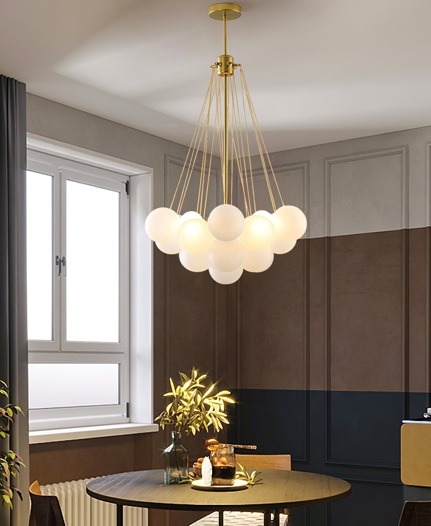 Lustra Kronleuchter Bubble Milchglas-Letslighting