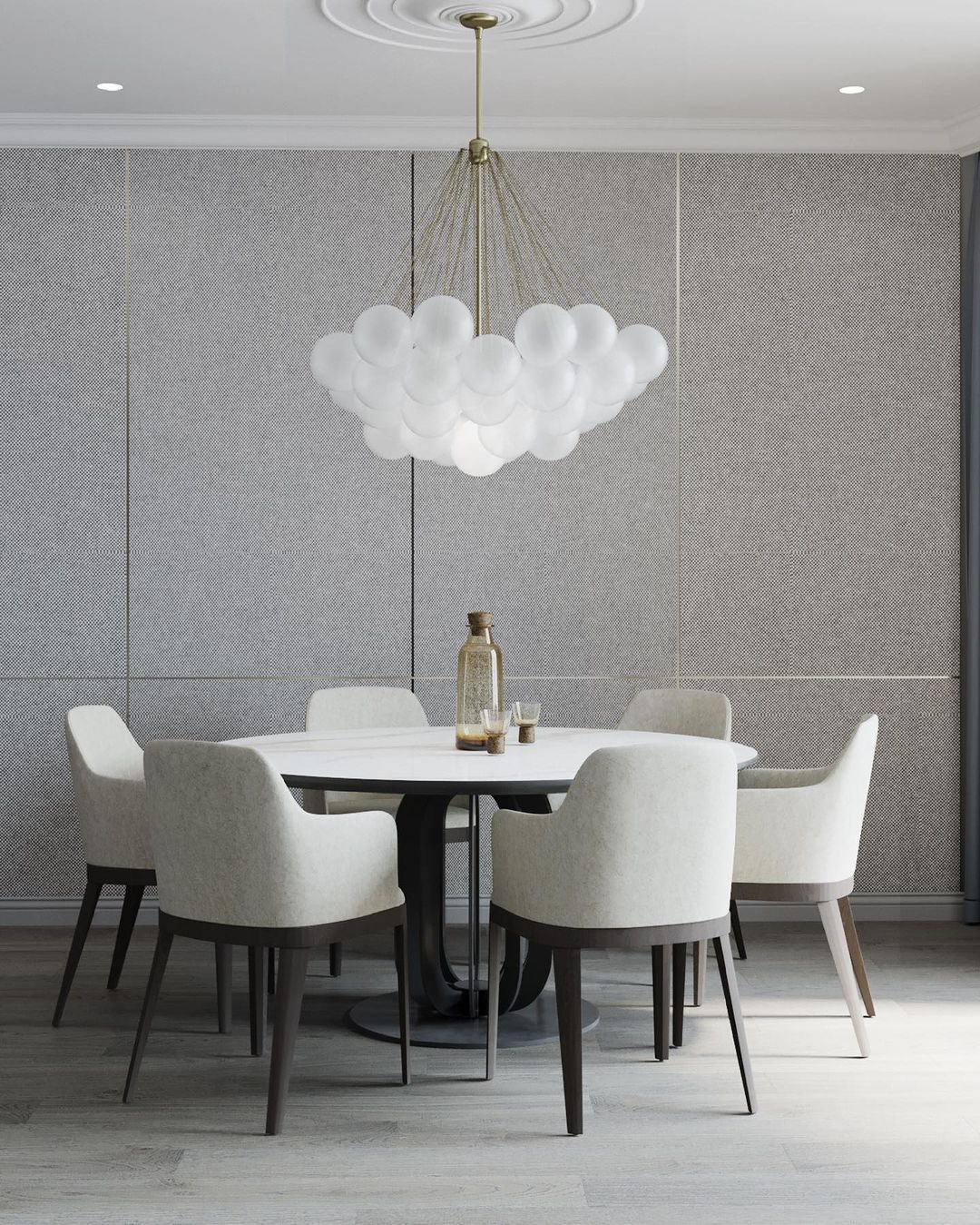Lustra Kronleuchter Bubble Milchglas-Letslighting