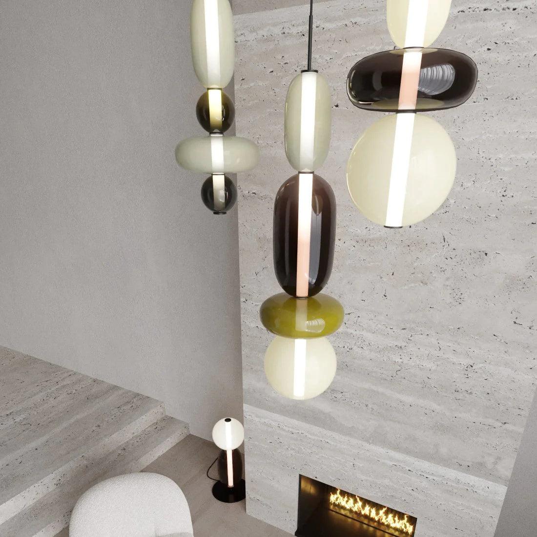 Candied Glass Combo Pendant Light - Blowlighting