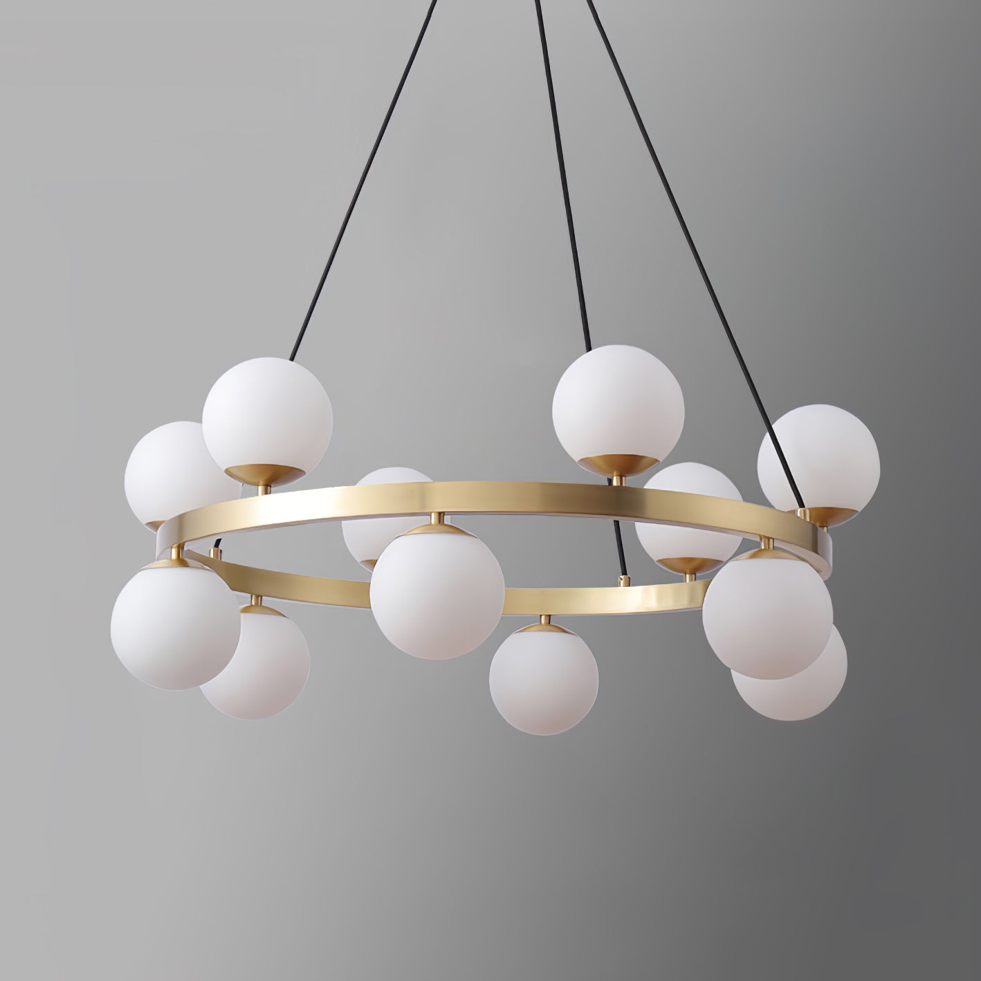 Lustra Kronleuchter Globus Messingring-Letslighting
