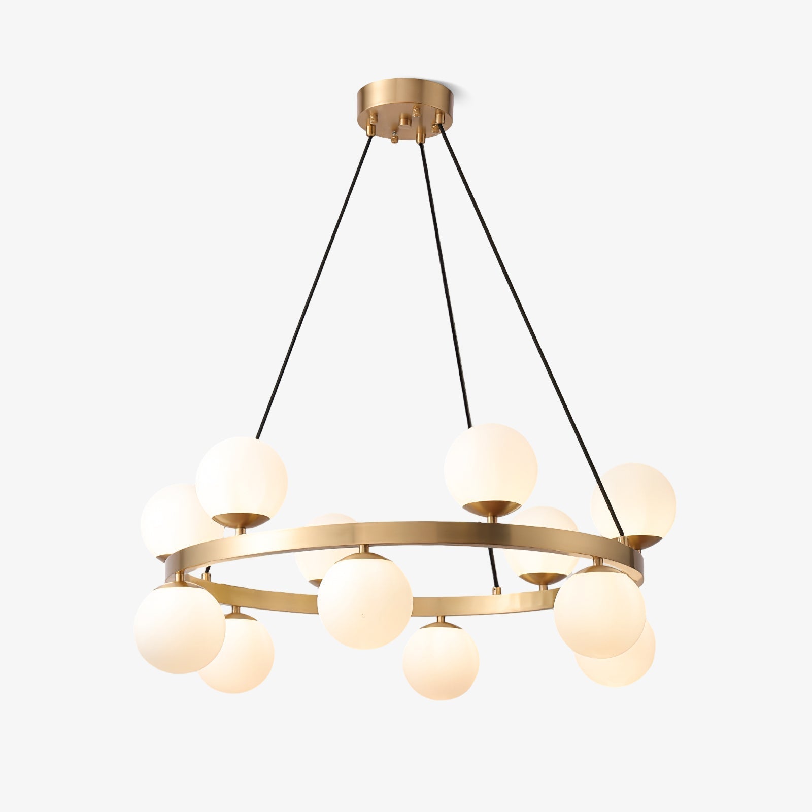 Lustra Kronleuchter Globus Messingring-Letslighting