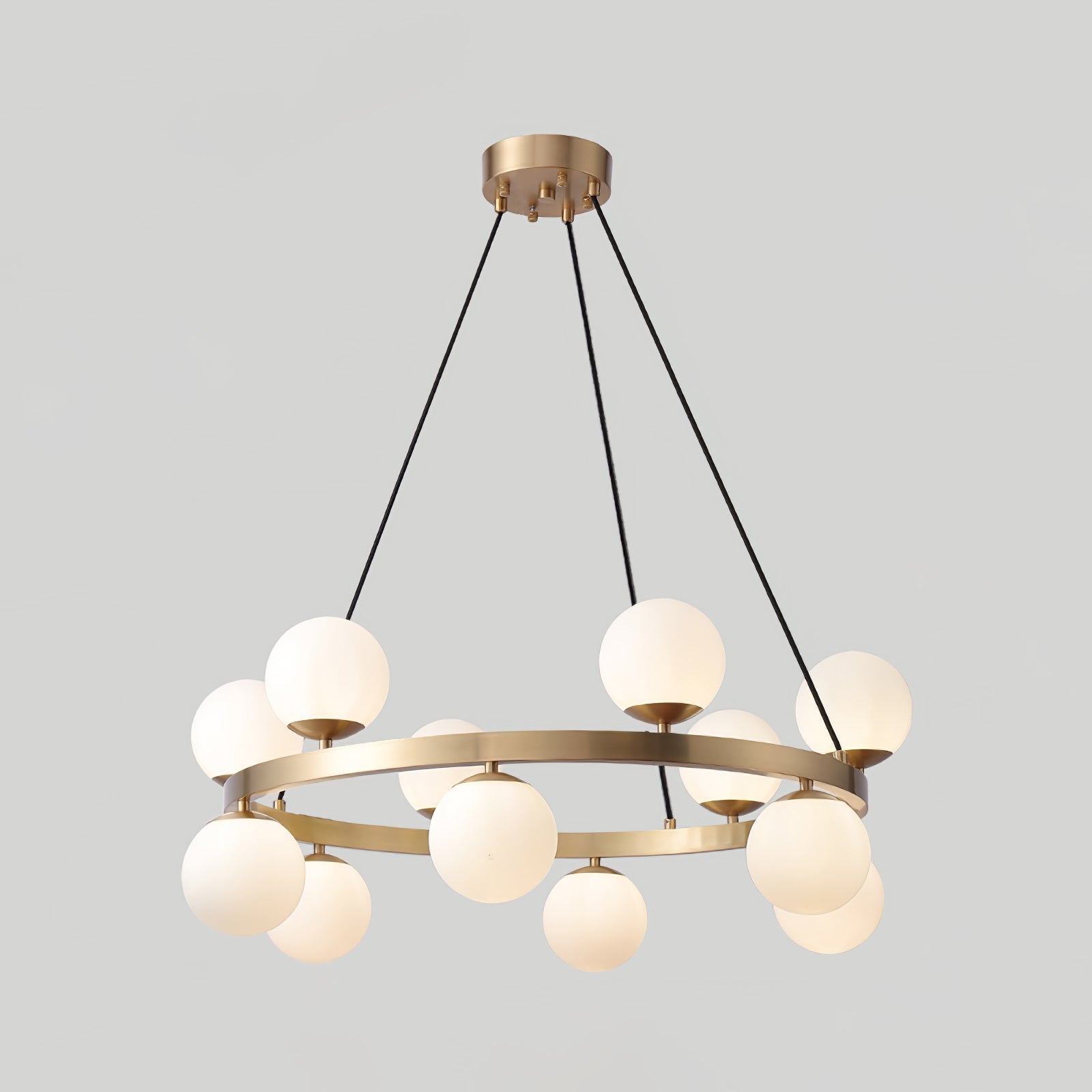 Lustra Kronleuchter Globus Messingring-Letslighting