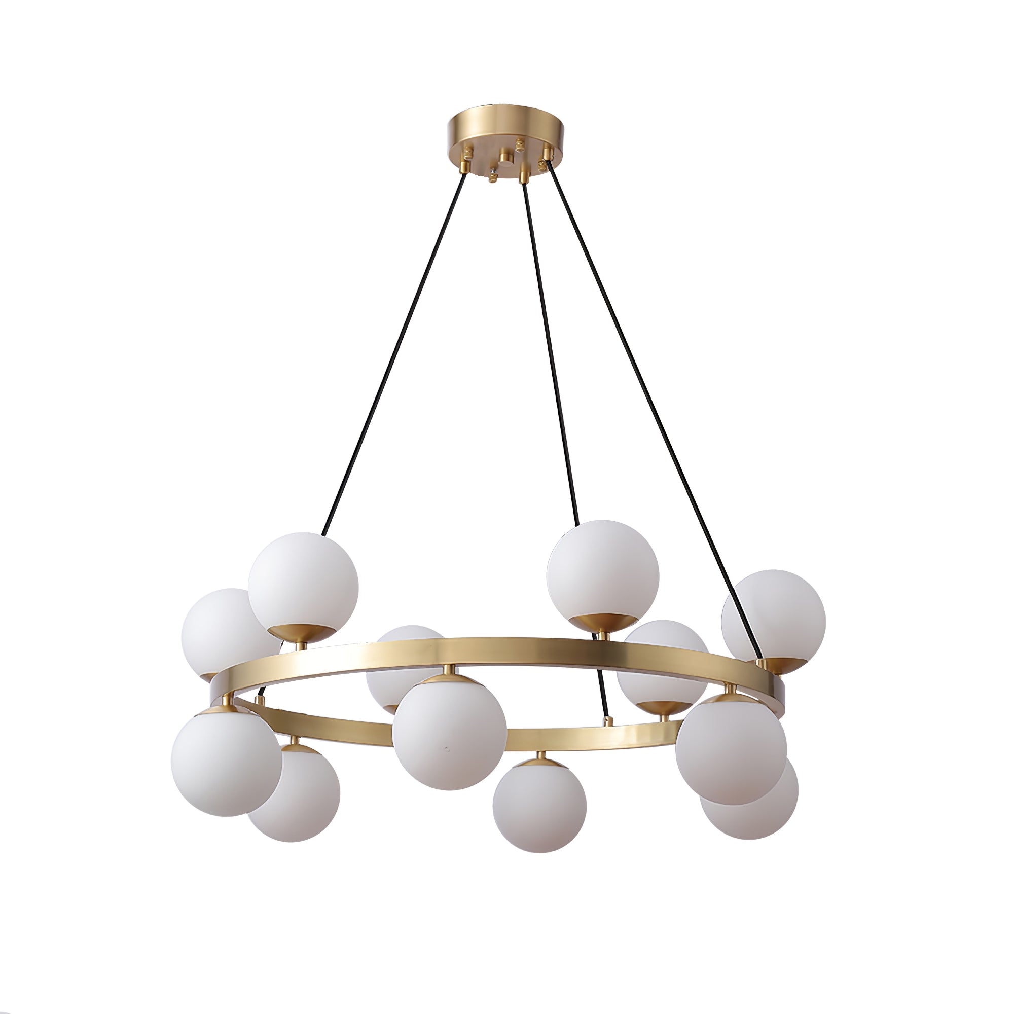 Lustra Kronleuchter Globus Messingring-Letslighting