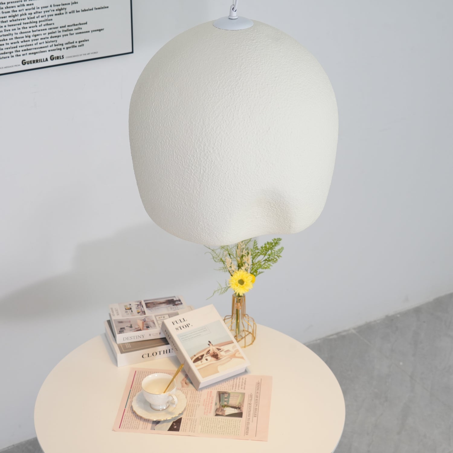 Solara Wabi-Sabi Pendelleuchte Gips Abgerundete Kuppel-Letslighting