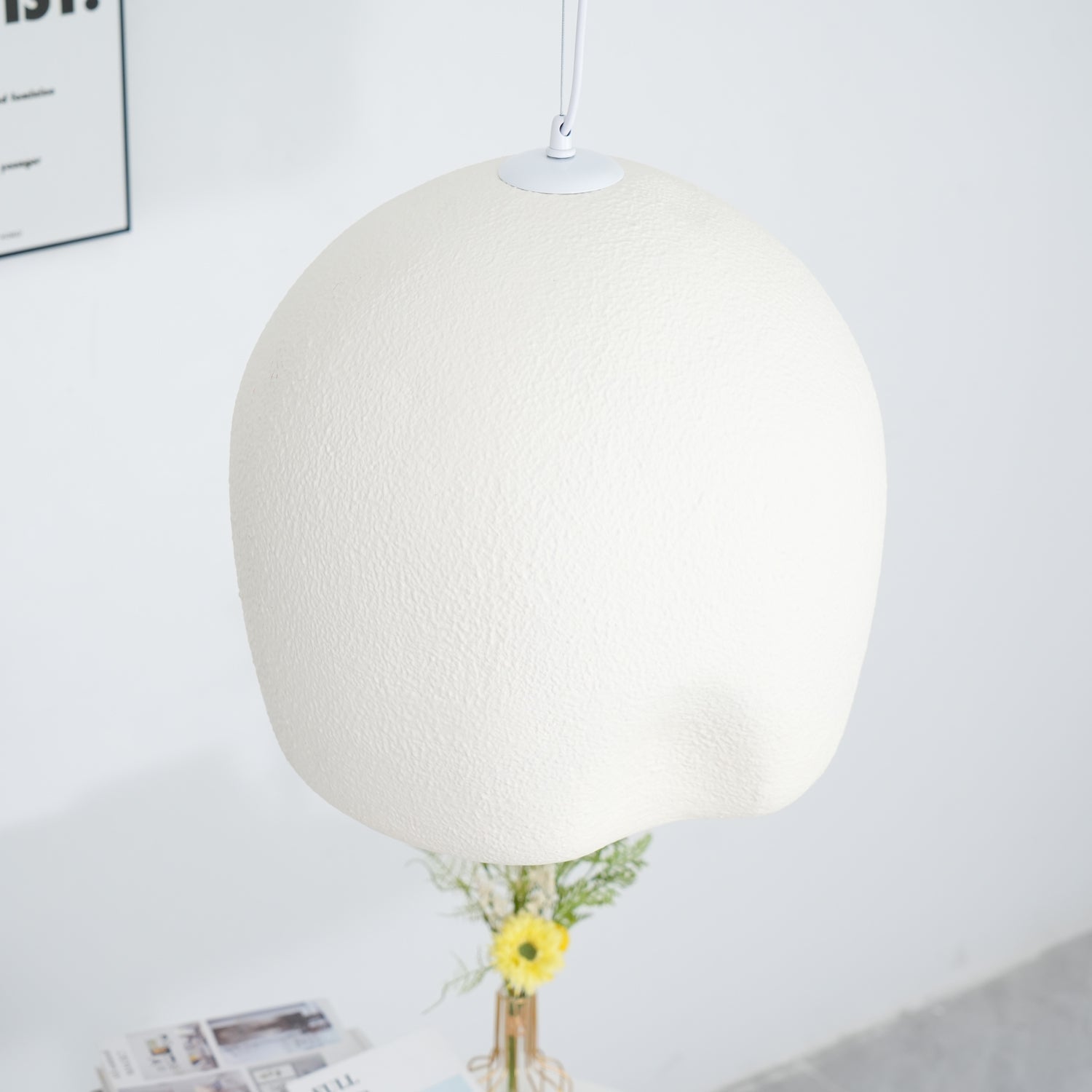 Solara Wabi-Sabi Pendelleuchte Gips Abgerundete Kuppel-Letslighting
