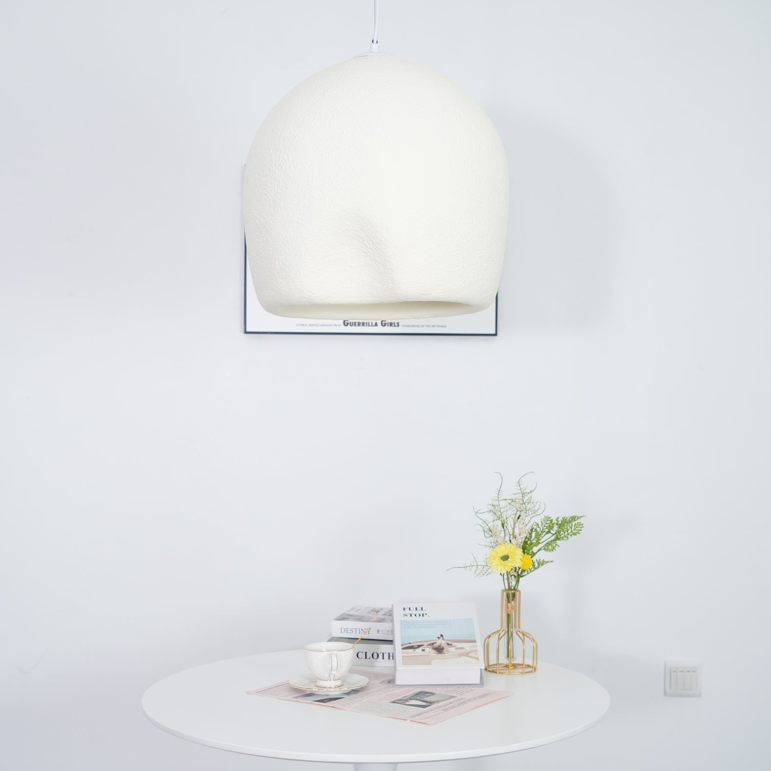 Solara Wabi-Sabi Pendelleuchte Gips Abgerundete Kuppel-Letslighting
