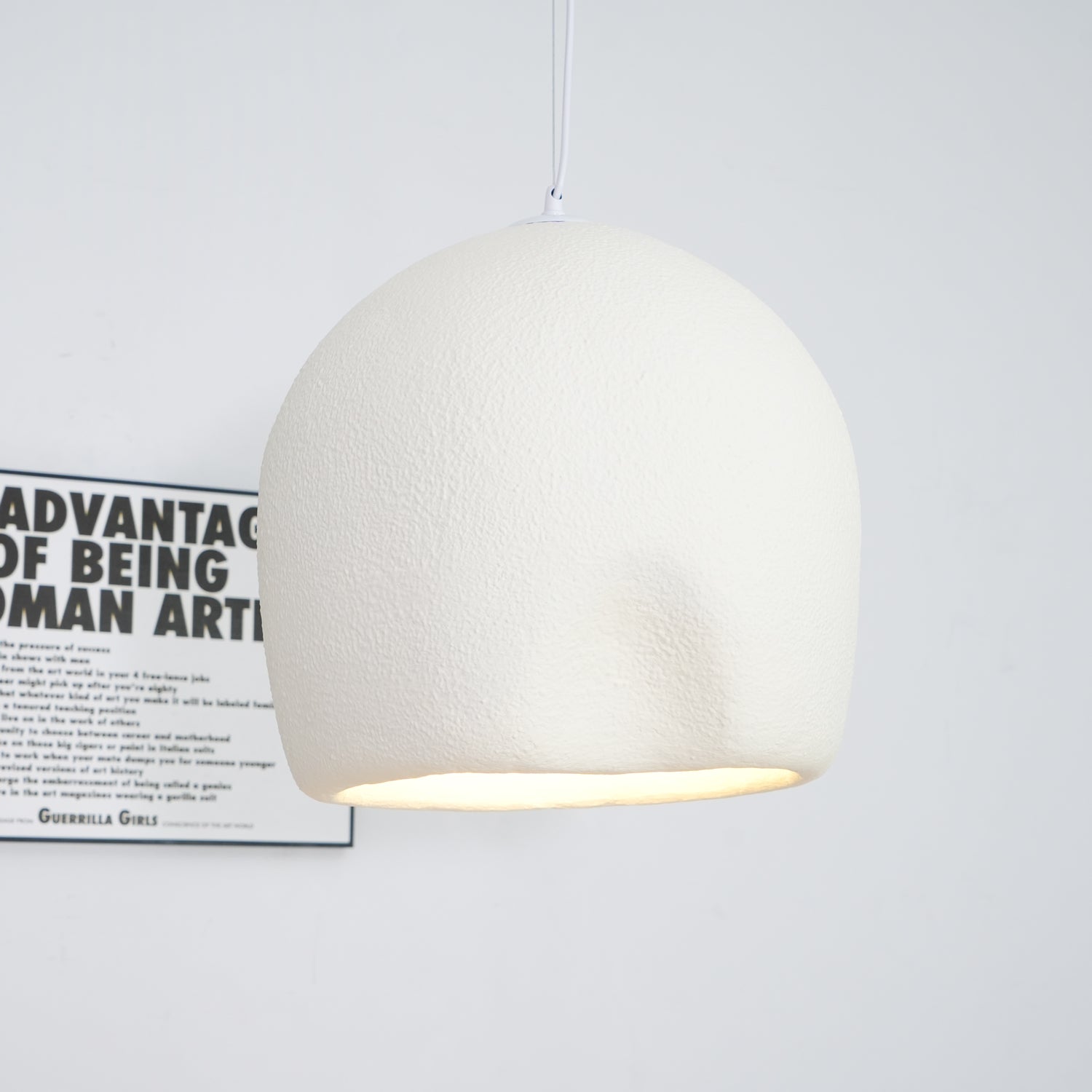Solara Wabi-Sabi Pendelleuchte Gips Abgerundete Kuppel-Letslighting