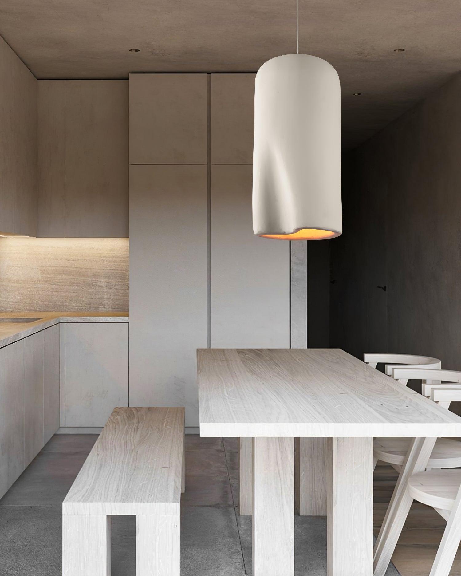 Solara Wabi-Sabi Pendelleuchte Gips Abgerundete Kuppel-Letslighting