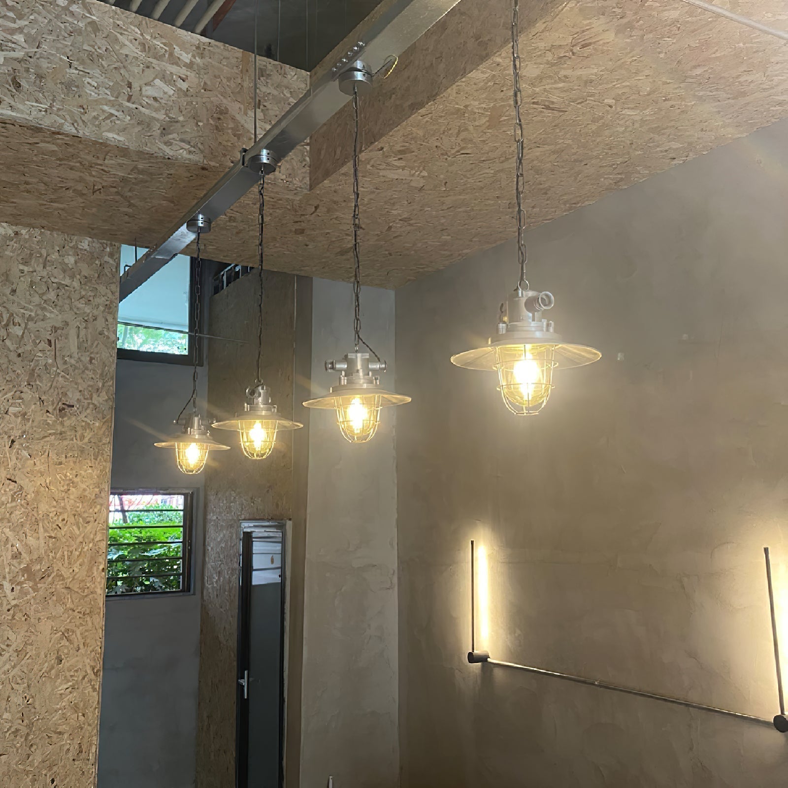 Celest Vintage Industrial Käfig Glas Pendelleuchte-Letslighting