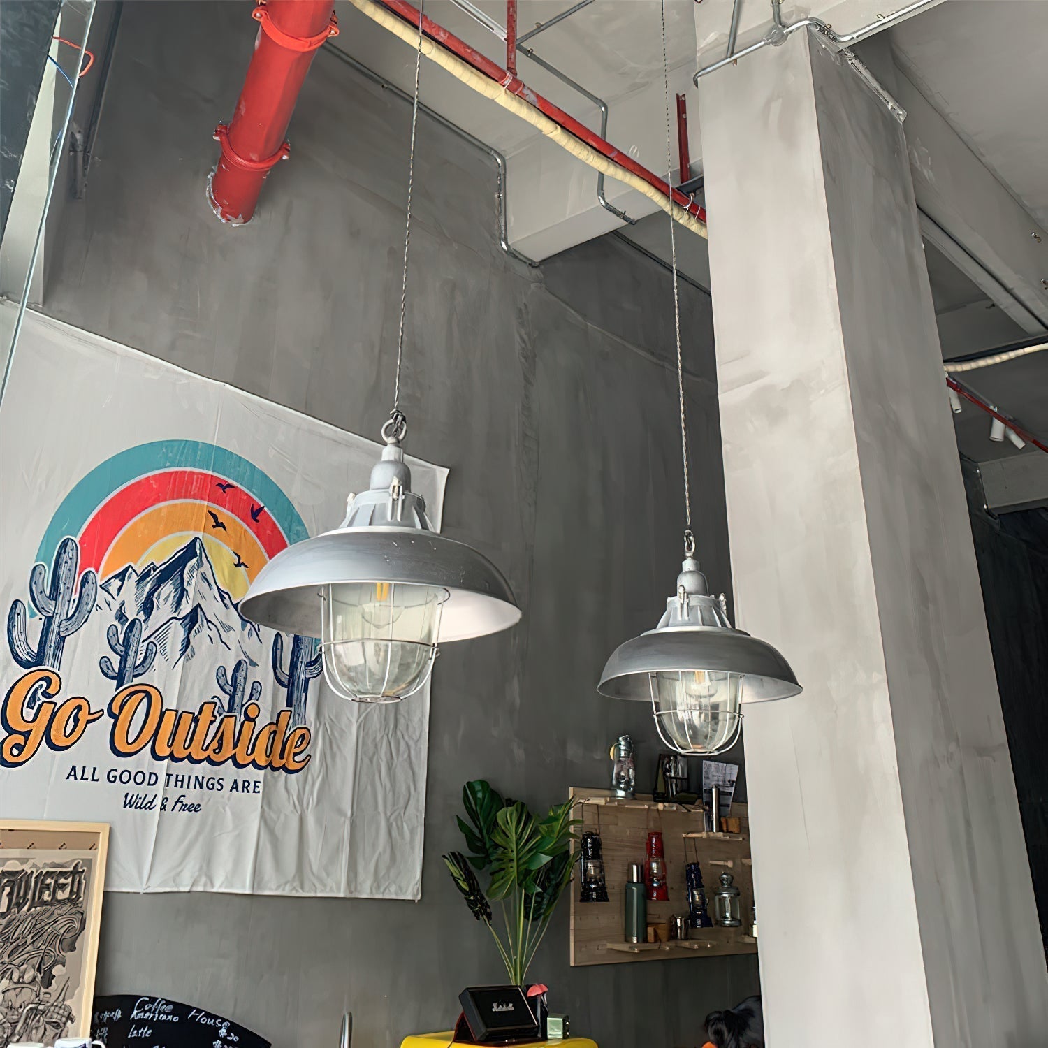 Celest Vintage Industrial Käfig Glas Pendelleuchte-Letslighting