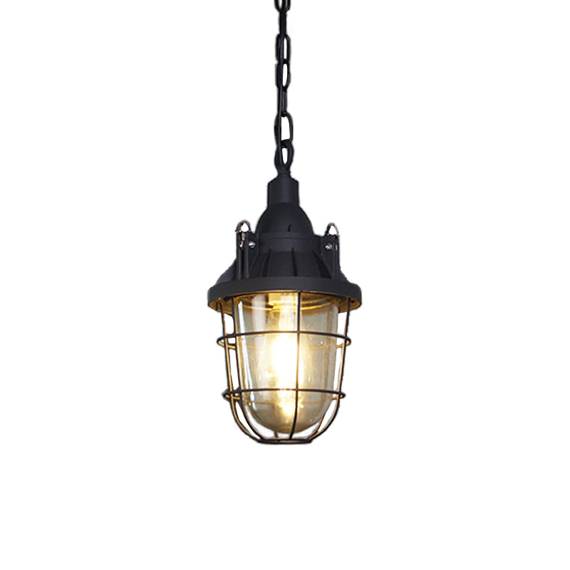 Celest Vintage Industrial Käfig Glas Pendelleuchte-Letslighting