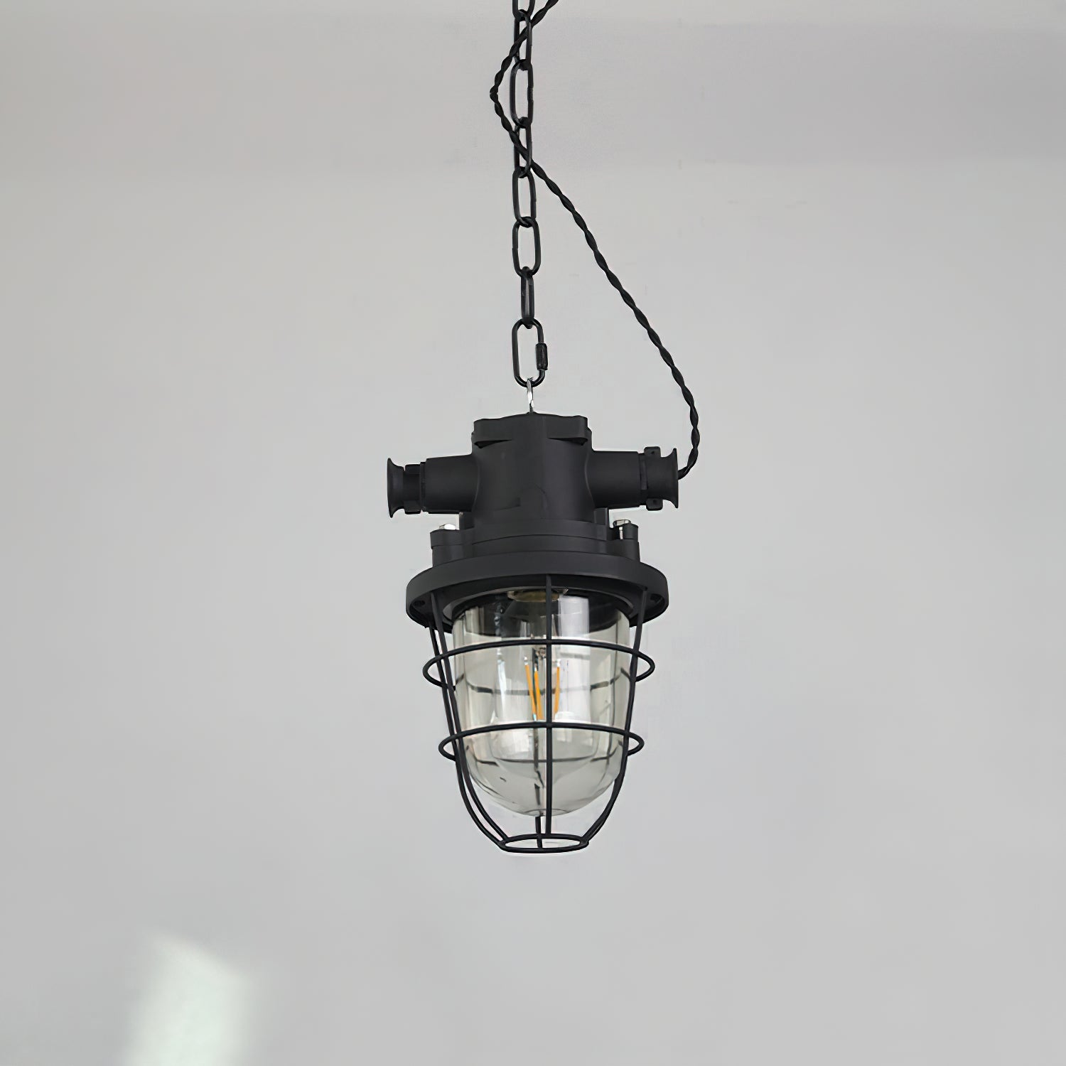 Celest Vintage Industrial Käfig Glas Pendelleuchte-Letslighting