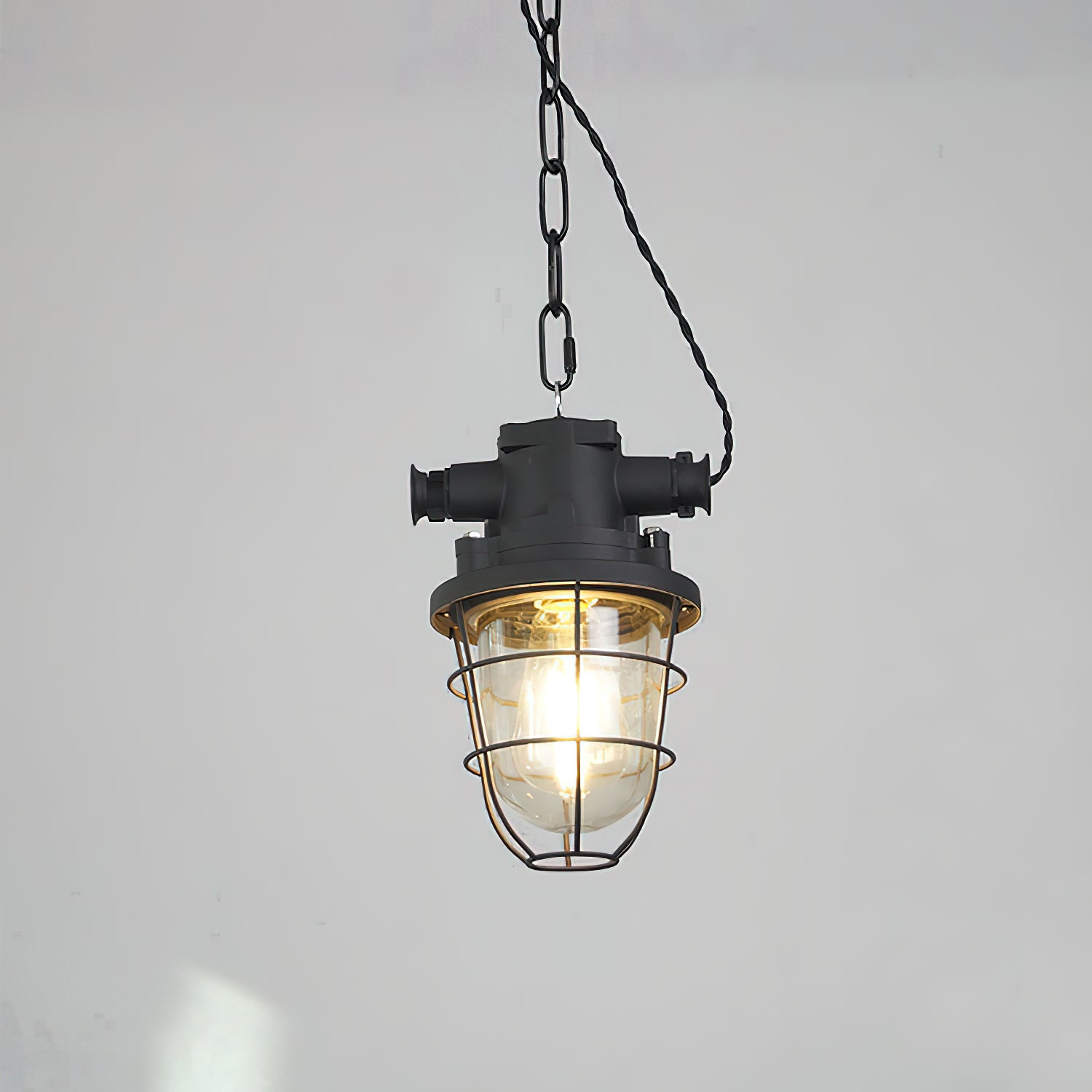 Celest Vintage Industrial Käfig Glas Pendelleuchte-Letslighting