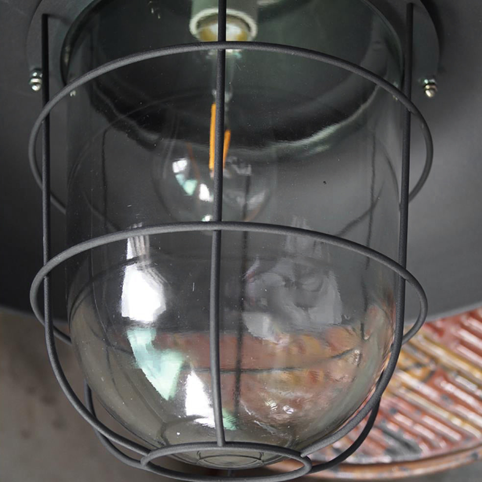 Celest Vintage Industrial Käfig Glas Pendelleuchte-Letslighting