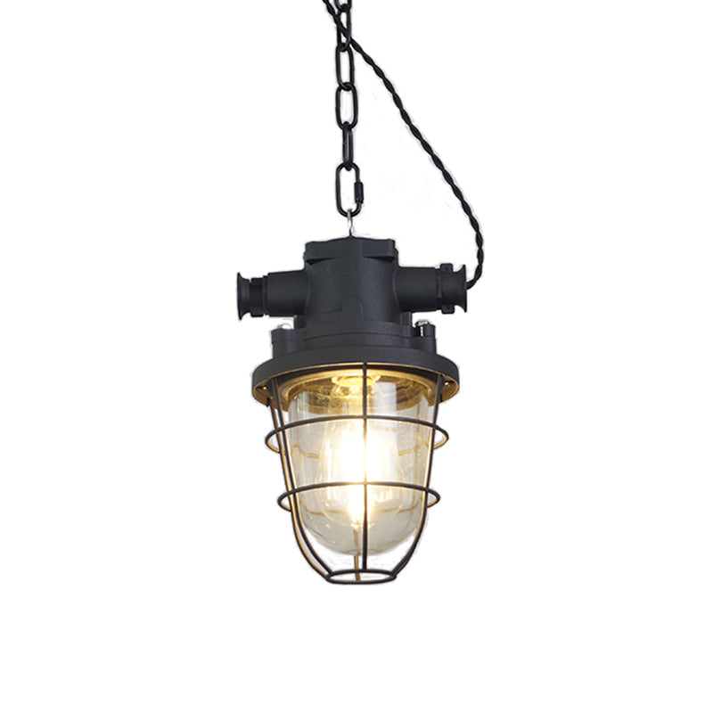 Celest Vintage Industrial Käfig Glas Pendelleuchte-Letslighting