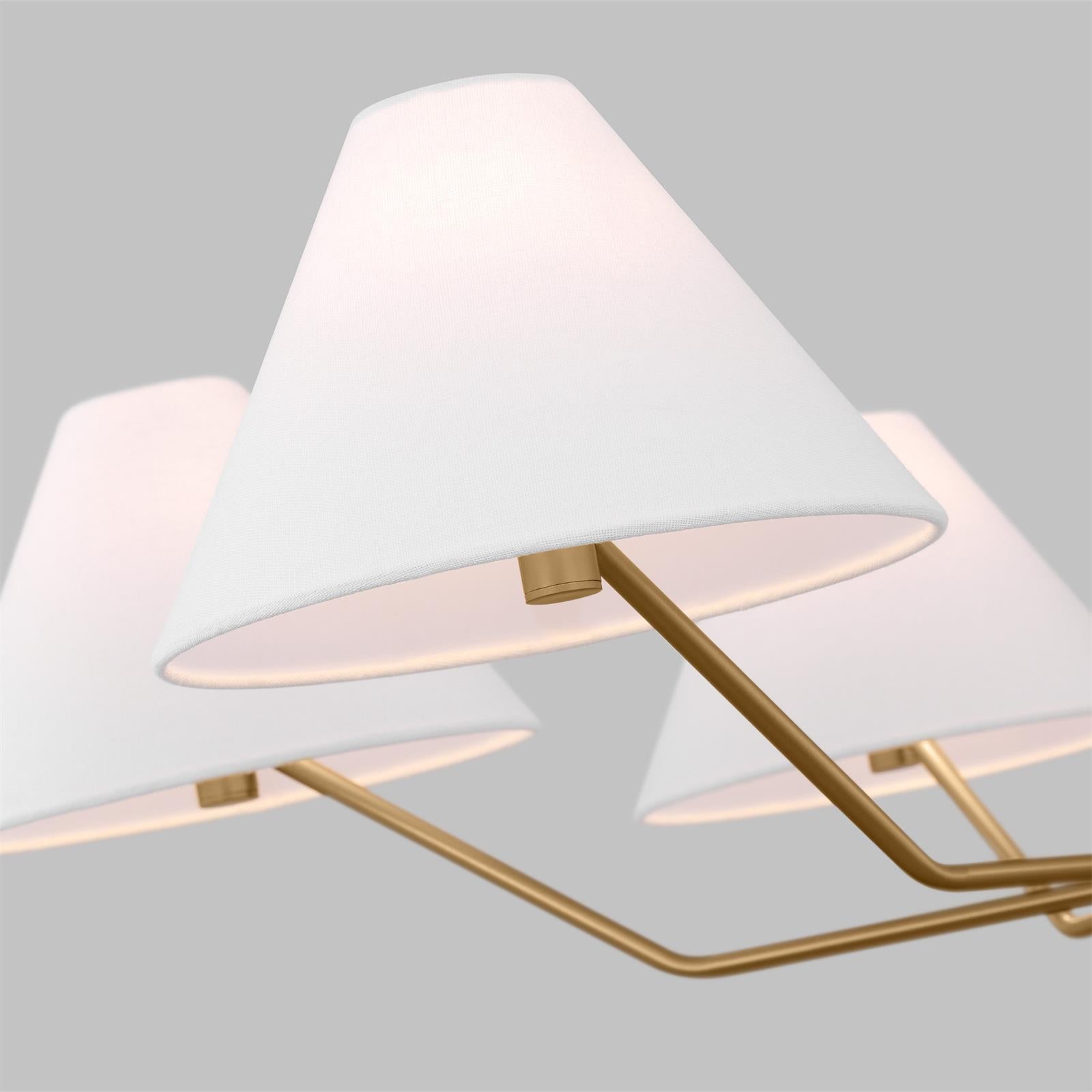 Lustra Kronleuchter Messing Stoff Kegel Schirme Modern-Letslighting
