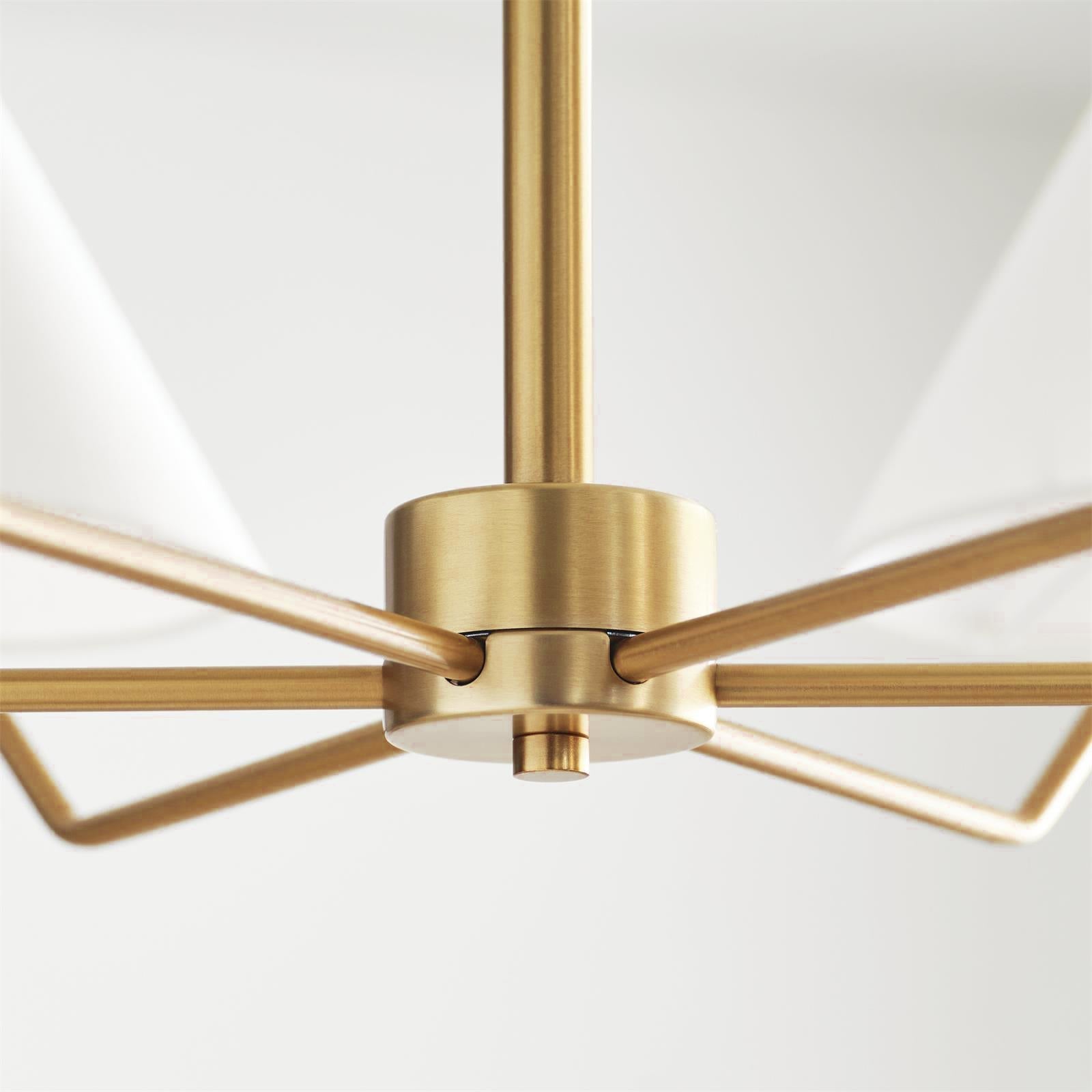 Lustra Kronleuchter Messing Stoff Kegel Schirme Modern-Letslighting