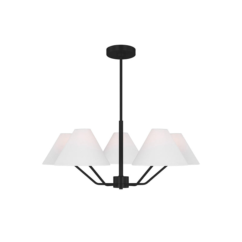 Lustra Kronleuchter Messing Stoff Kegel Schirme Modern-Letslighting