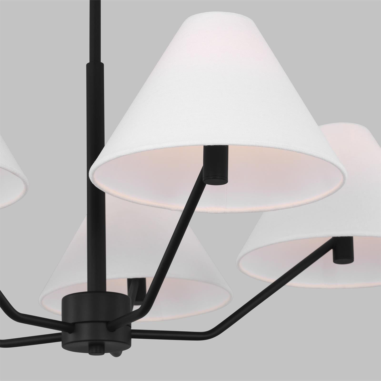 Lustra Kronleuchter Messing Stoff Kegel Schirme Modern-Letslighting