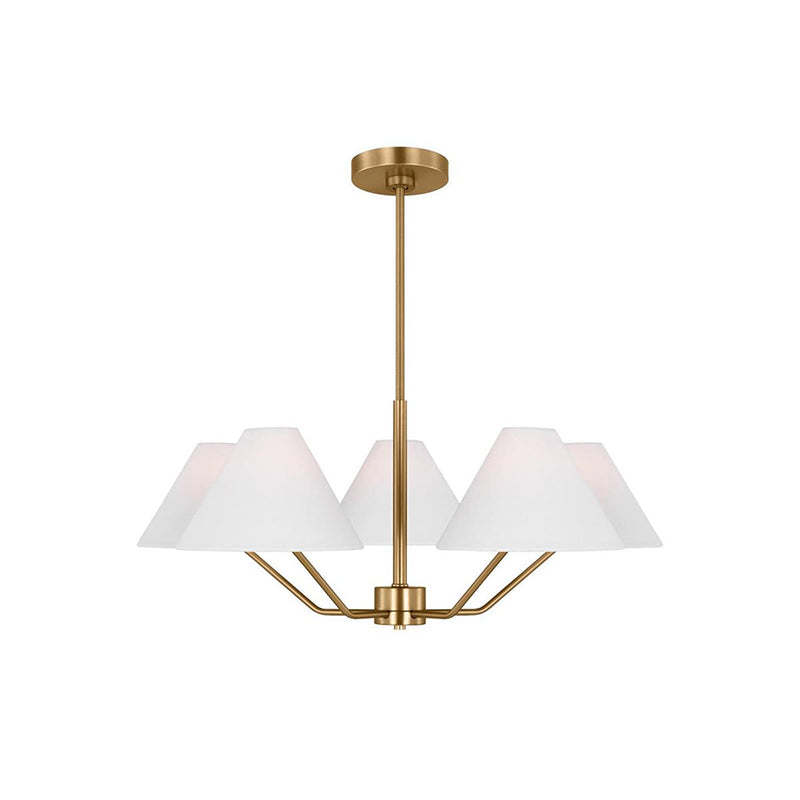 Lustra Kronleuchter Messing Stoff Kegel Schirme Modern-Letslighting