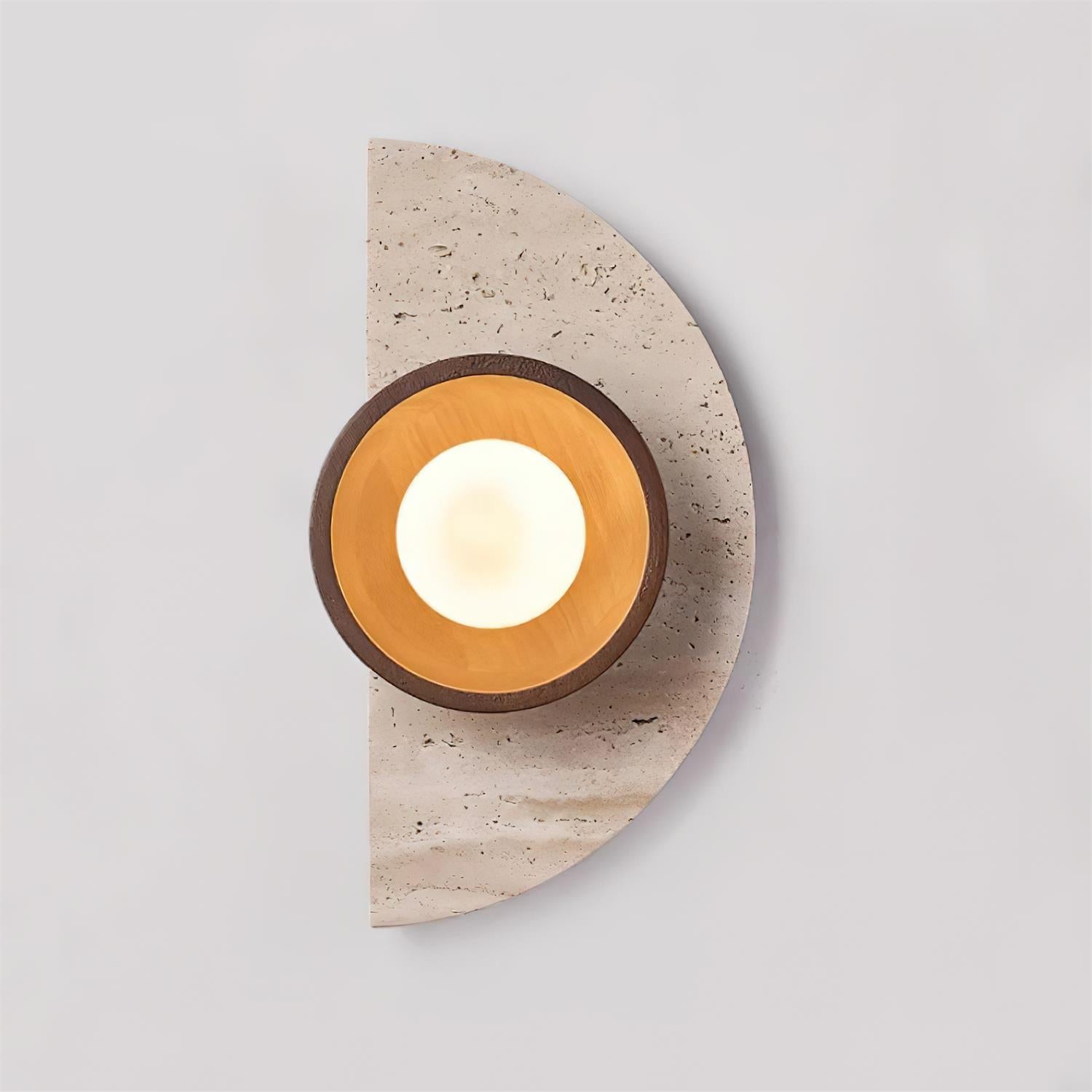 Solaro Wall Lamp Travertine Half-moon Design - Letslighting