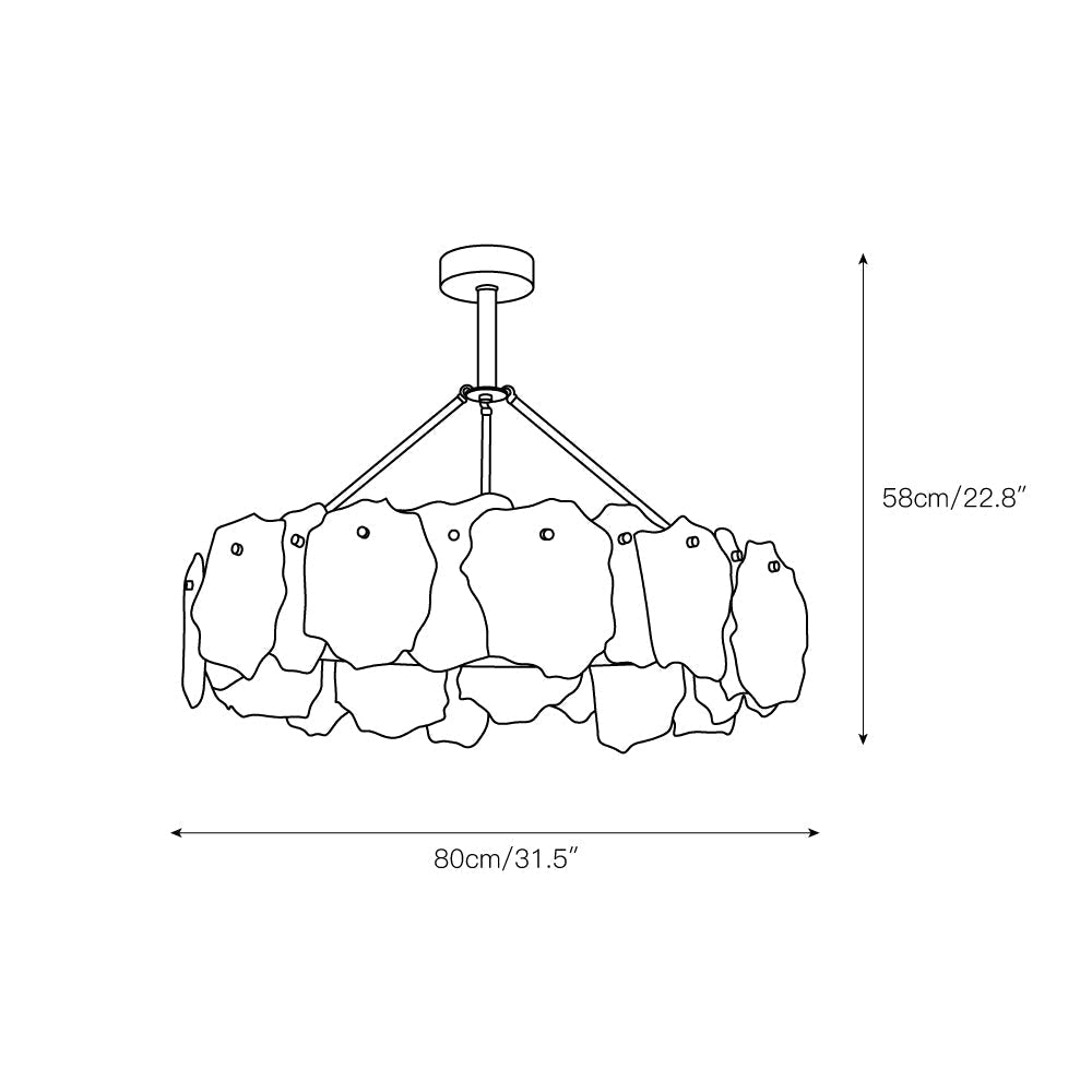 Cryon Postmodern Luxury Brass Alabaster Chandelier - Letslighting