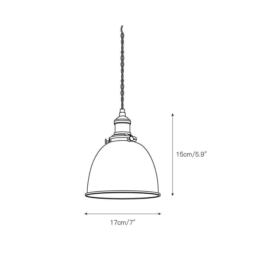 Radius Vintage Industrial Messing Pendelleuchte-Letslighting