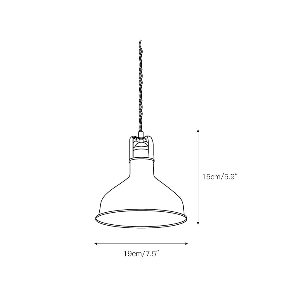 Radius Vintage Industrial Messing Pendelleuchte-Letslighting