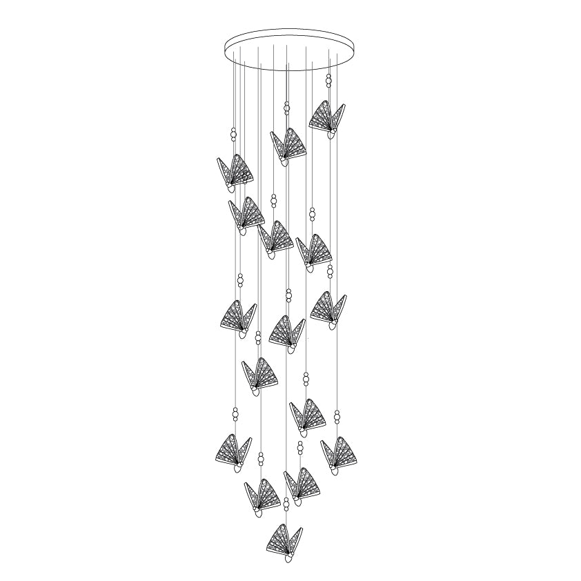 Butterfly Pendant Light - Blowlighting