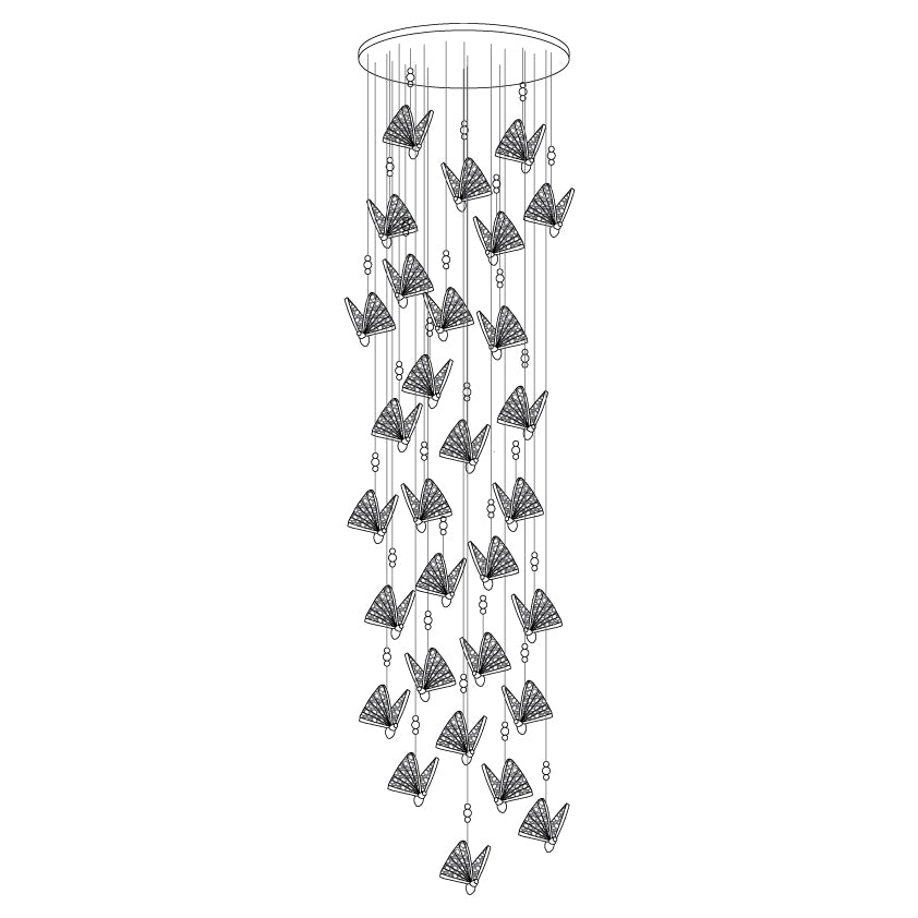 Butterfly Pendant Light - Blowlighting