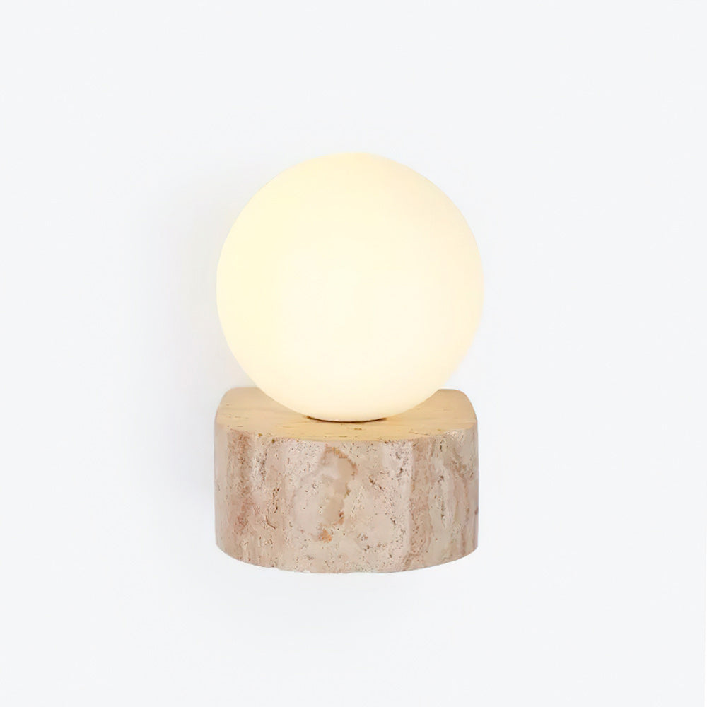 Symph Modern Minimalist Travertine Glass Wall Lamp - Letslighting