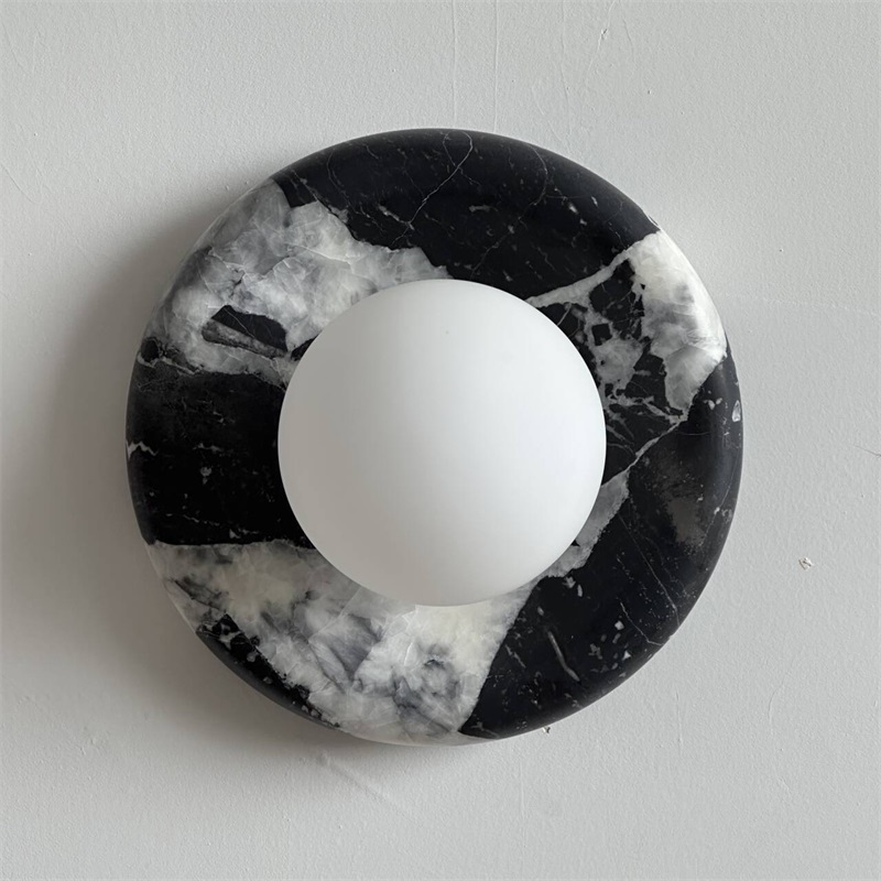 Uvinos Modern Minimalist Black Marble Sconce Wall Lamp - Letslighting