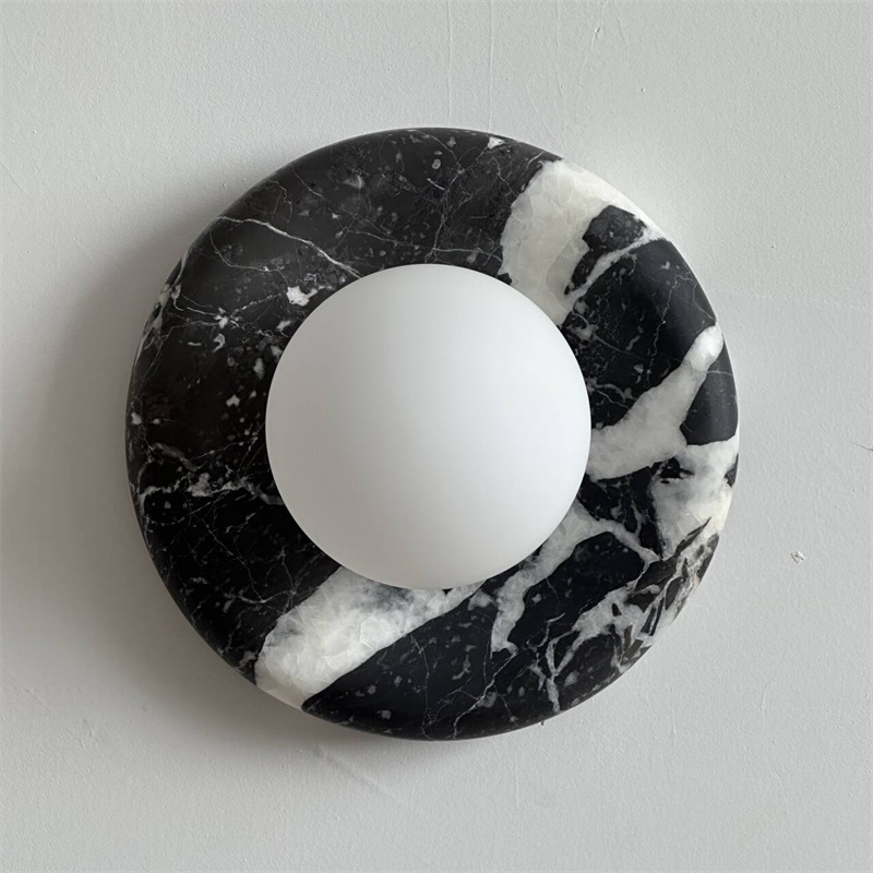 Uvinos Modern Minimalist Black Marble Sconce Wall Lamp - Letslighting