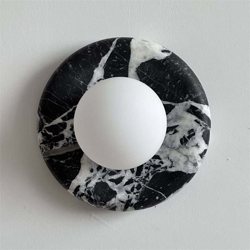 Uvinos Modern Minimalist Black Marble Sconce Wall Lamp - Letslighting