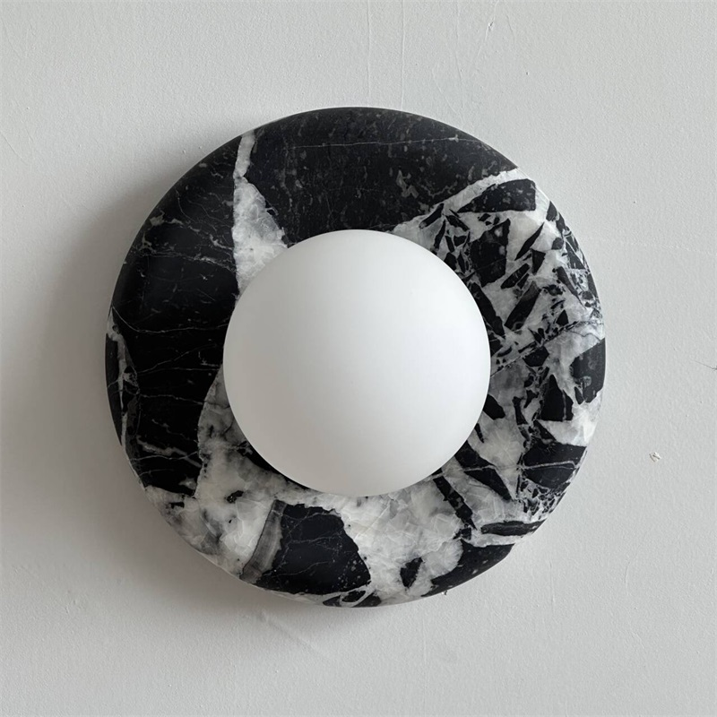 Uvinos Modern Minimalist Black Marble Sconce Wall Lamp - Letslighting