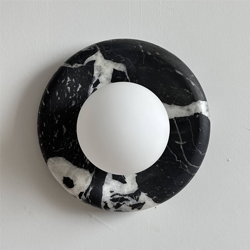 Uvinos Modern Minimalist Black Marble Sconce Wall Lamp - Letslighting