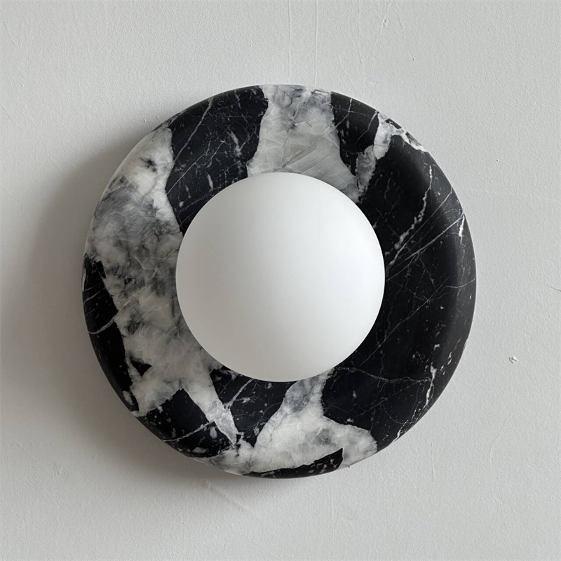 Uvinos Modern Minimalist Black Marble Sconce Wall Lamp - Letslighting