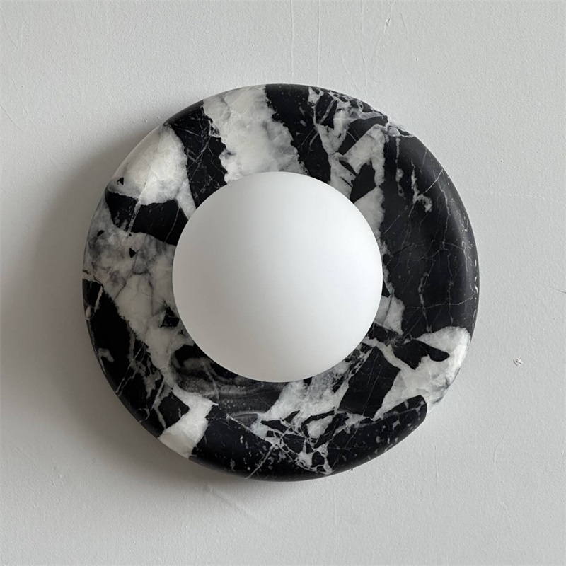 Uvinos Modern Minimalist Black Marble Sconce Wall Lamp - Letslighting