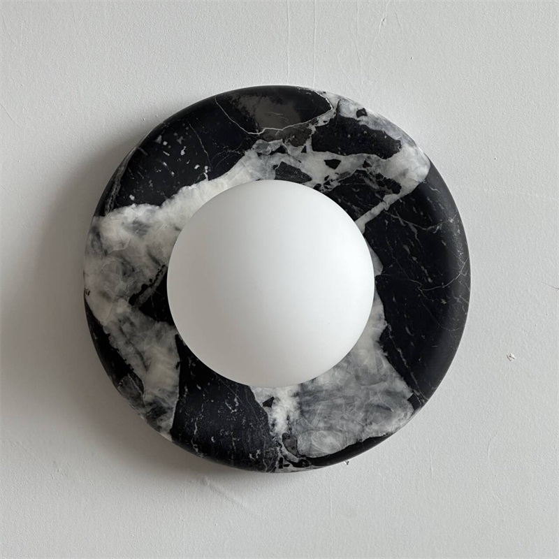 Uvinos Modern Minimalist Black Marble Sconce Wall Lamp - Letslighting