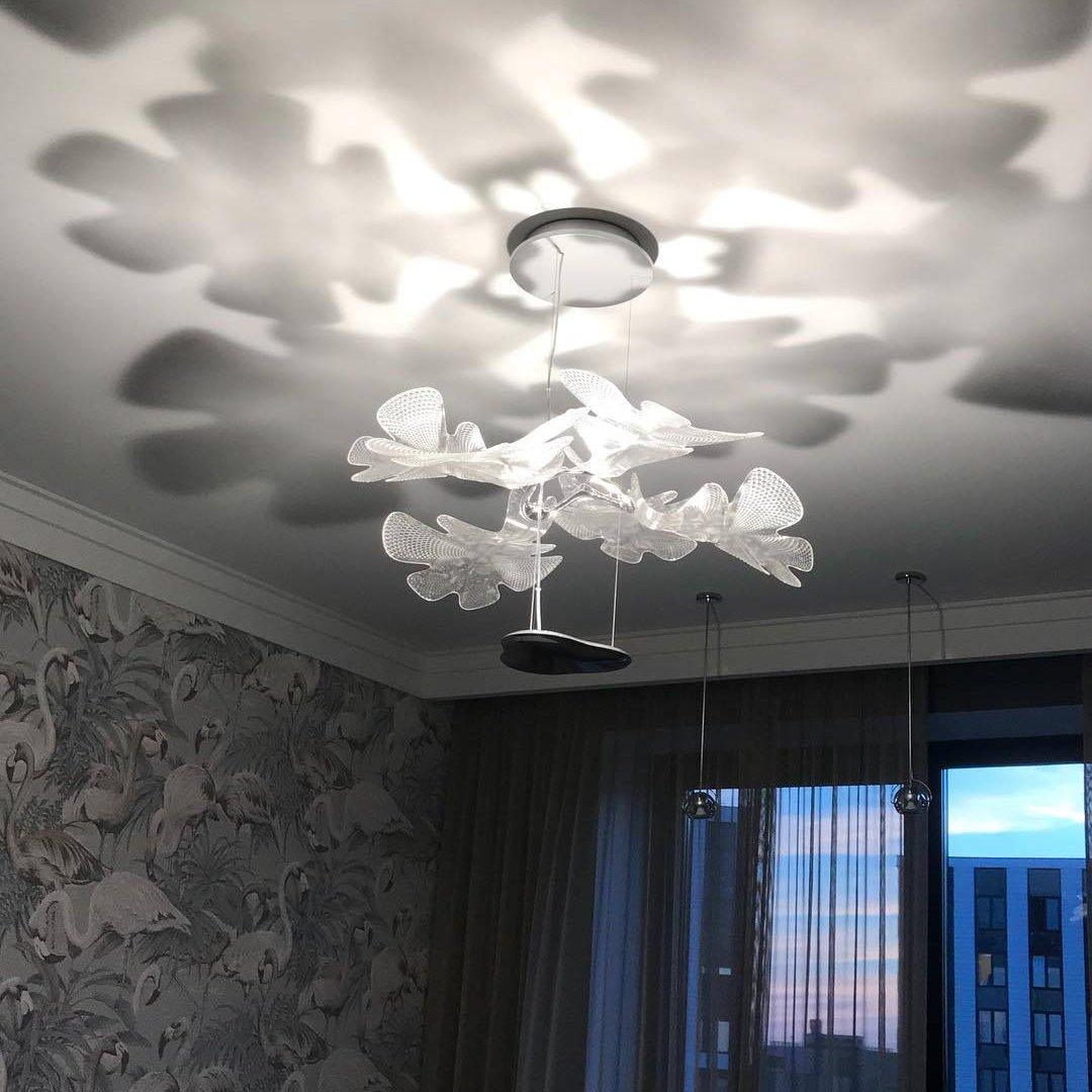 Solara Klarer Blatt-Deckenleuchter (Schwebeversion)-Letslighting