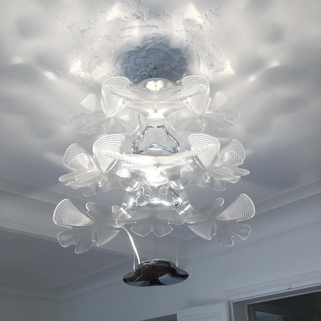 Solara Klarer Blatt-Deckenleuchter (Schwebeversion)-Letslighting